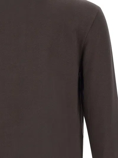 Lacoste Polo With Logo In Brown