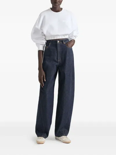 Givenchy Cropped Sweatshirt With Elasticated Waistband In White