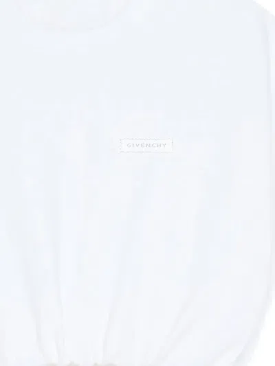 Givenchy Cropped Sweatshirt With Elasticated Waistband In White