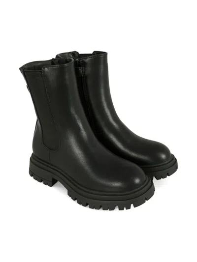 Calvin Klein Elastic-panel Zip-front Boots In Black