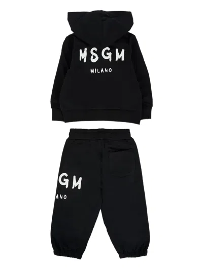Msgm Logo-print Tracksuit In Black