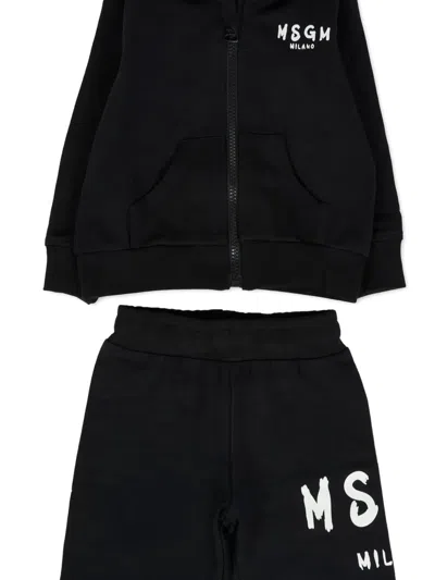 Msgm Logo-print Tracksuit In Black