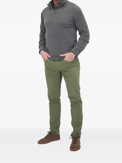 Frame Washed Trousers In Green