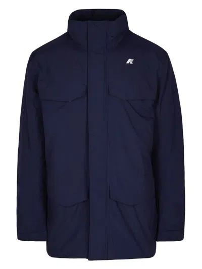 K-way Warm Ottoman Jacket With Windproof Features In Blue