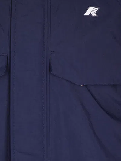 K-way Warm Ottoman Jacket With Windproof Features In Blue