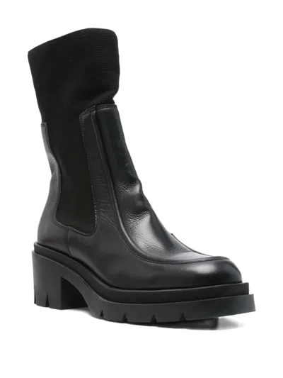 Marc O'polo 70mm Elastic-panel Block-heel Boots In Black