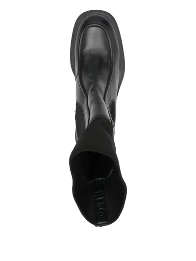Marc O'polo 70mm Elastic-panel Block-heel Boots In Black