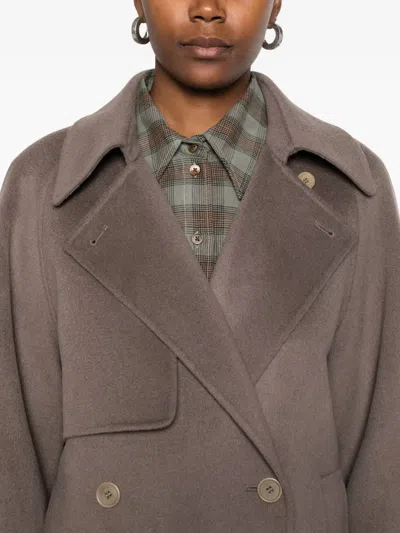 Joseph Double-breasted Wool Coat In Gray