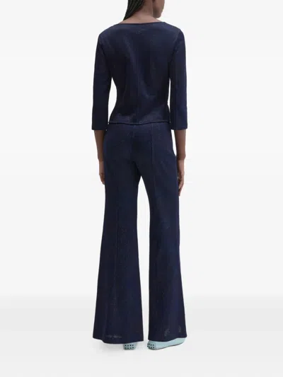 Maccapani Vinnie Button-detailed Structured Top In Blue