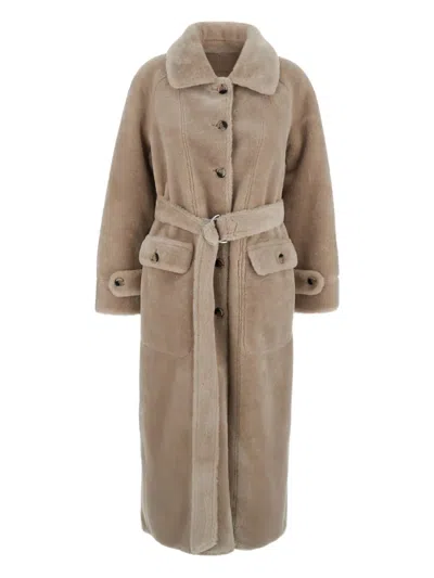 Urbancode Reversible Faux Leather Coat In Gray