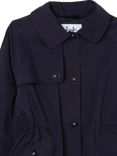 Il Gufo Button Coat In Blue