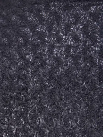 Seventy Turtleneck Patterned-knit Sweater In Blue