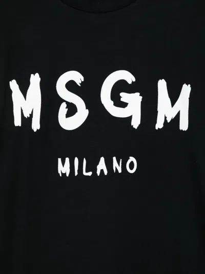 Msgm Logo-print T-shirt In Black
