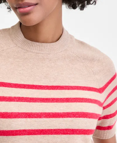On 34th Women's Saddle Short Sleeve Sweater, Macy's Exclusive In Red