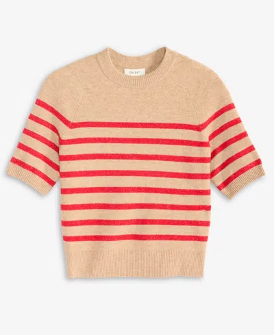 On 34th Women's Saddle Short Sleeve Sweater, Macy's Exclusive In Red