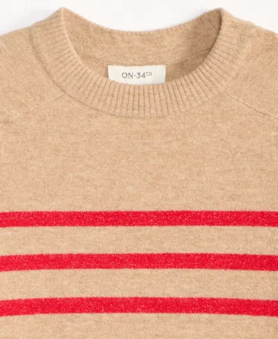 On 34th Women's Saddle Short Sleeve Sweater, Macy's Exclusive In Red