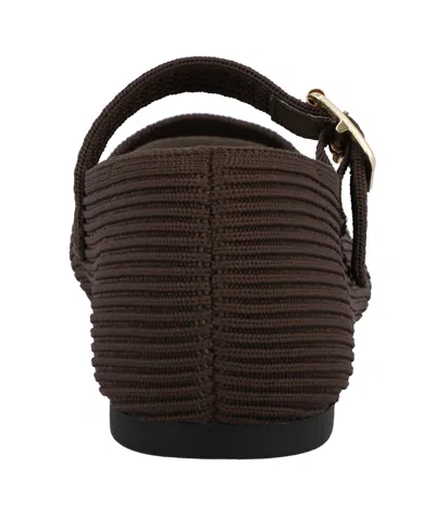 Mia Brita Mary Jane Flat In Brown