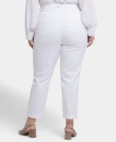 Nydj Plus Size Margot Girlfriend Pull On Jeans In White