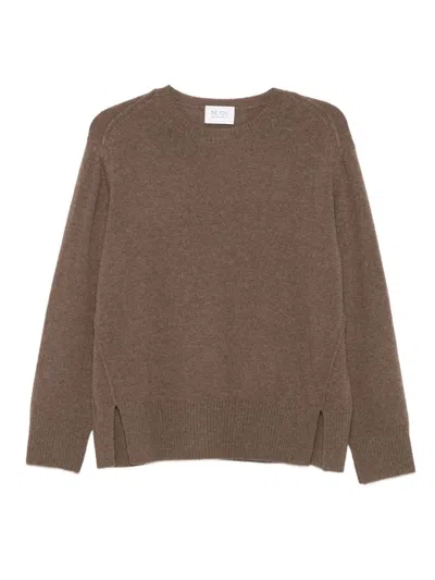 Beyou Cashmere Crewneck Sweater In Brown