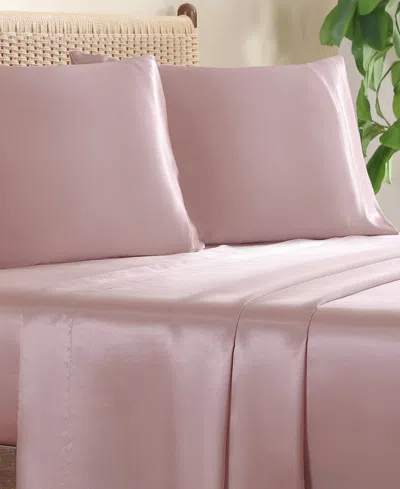 Jessica Simpson Silky Satin 4-pc. Sheet Set, King In Pink