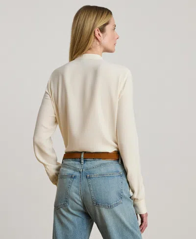 Ralph Lauren Women's Ruffle-trimmed Georgette Tunic In Brown