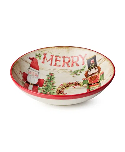 Certified International Nutcracker Parade Ceramic Serving Bowl In Multi