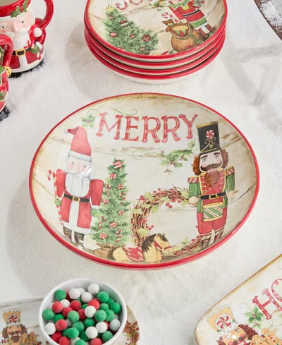 Certified International Nutcracker Parade Ceramic Serving Bowl In Multi