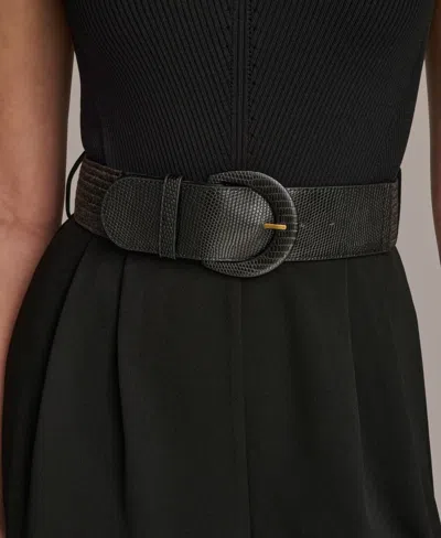 Donna Karan Women's Belted Straight-leg Jumpsuit In Black