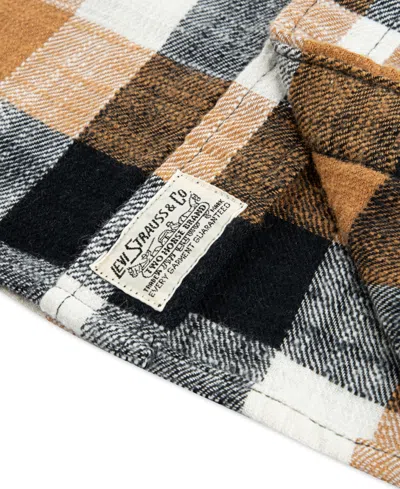 Levi's Big Boys Buffalo Checkered Flannel Long Sleeve Shirt In Black
