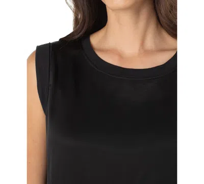 Liverpool Los Angeles Sleeveless Satin Top In Black