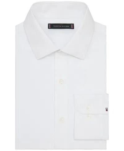 Tommy Hilfiger Men's Tech Athletic Fit Dress Shirt In White
