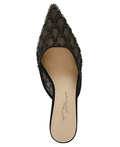 Betsey Johnson Women's Ellis Beaded Scalloped Mule Pumps In Black