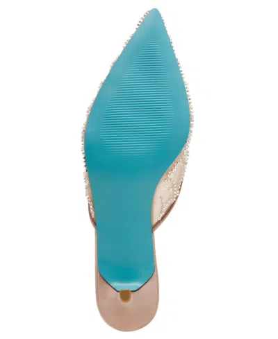 Betsey Johnson Women's Ellis Beaded Scalloped Mule Pumps In Brown