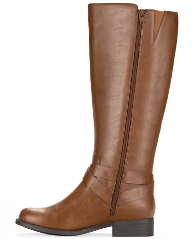 Style & Co Style Co Womens Margoo Riding Boots Regular Wide Calf Macys Exclusive In Brown