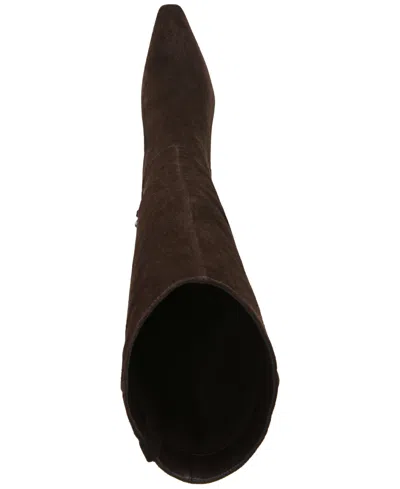 Sam Edelman Sylvia Womens Suede Tall Knee-high Boots In Brown