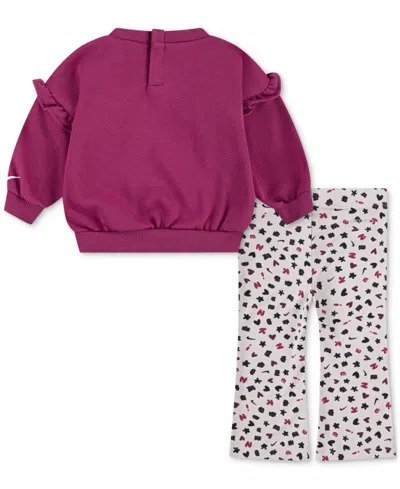 Nike Baby Essentials Femme Top & Leggings, 2 Piece Set In Purple