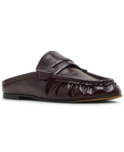 Steve Madden Women's Rafe Tailored Slip-on Loafer Mules In Brown