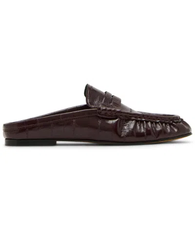 Steve Madden Women's Rafe Tailored Slip-on Loafer Mules In Brown