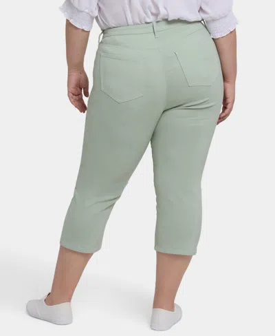 Nydj Joni High Rise Relaxed Capri Jeans In Green