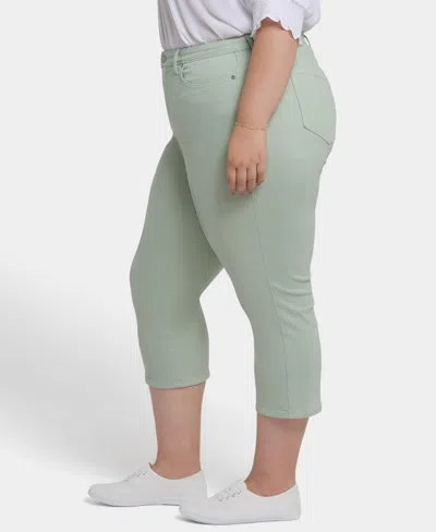 Nydj Joni High Rise Relaxed Capri Jeans In Green