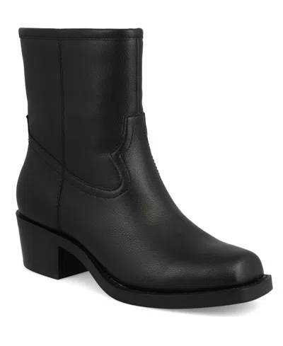 Mia Women's Dagny-s Square Toe Western Style Boots In Black