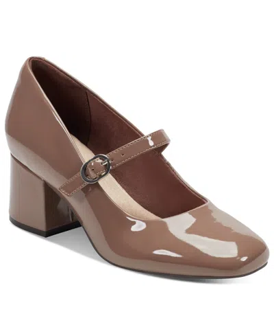 Rockport Women's Xena Block Heel Mary Jane Dress Pumps In Brown