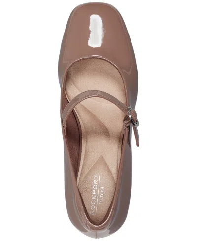 Rockport Women's Xena Block Heel Mary Jane Dress Pumps In Brown