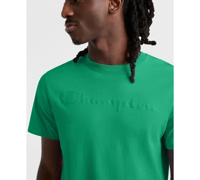 Champion Classic Graphic T-shirt, Tonal Script Logo In Green