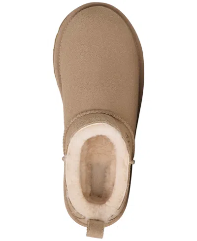 Ugg Low-profile Classic Micro Suede Flats In Brown