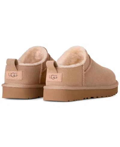 Ugg Low-profile Classic Micro Suede Flats In Brown