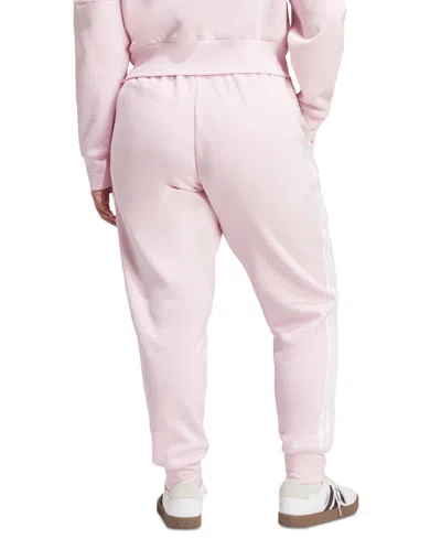 Adidas Originals Adidas 3-stripes Fleece Sweatpants In Pink