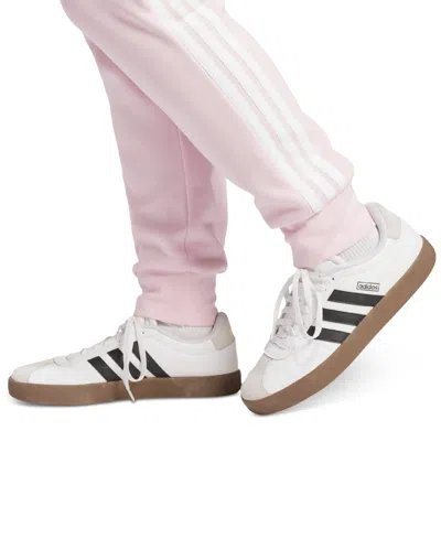 Adidas Originals Adidas 3-stripes Fleece Sweatpants In Pink