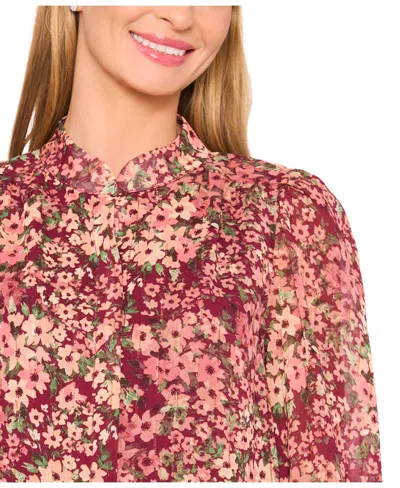 Cece Open Collar Blouse In Multi