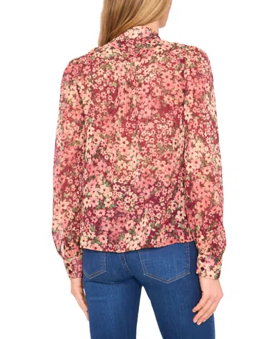 Cece Open Collar Blouse In Multi